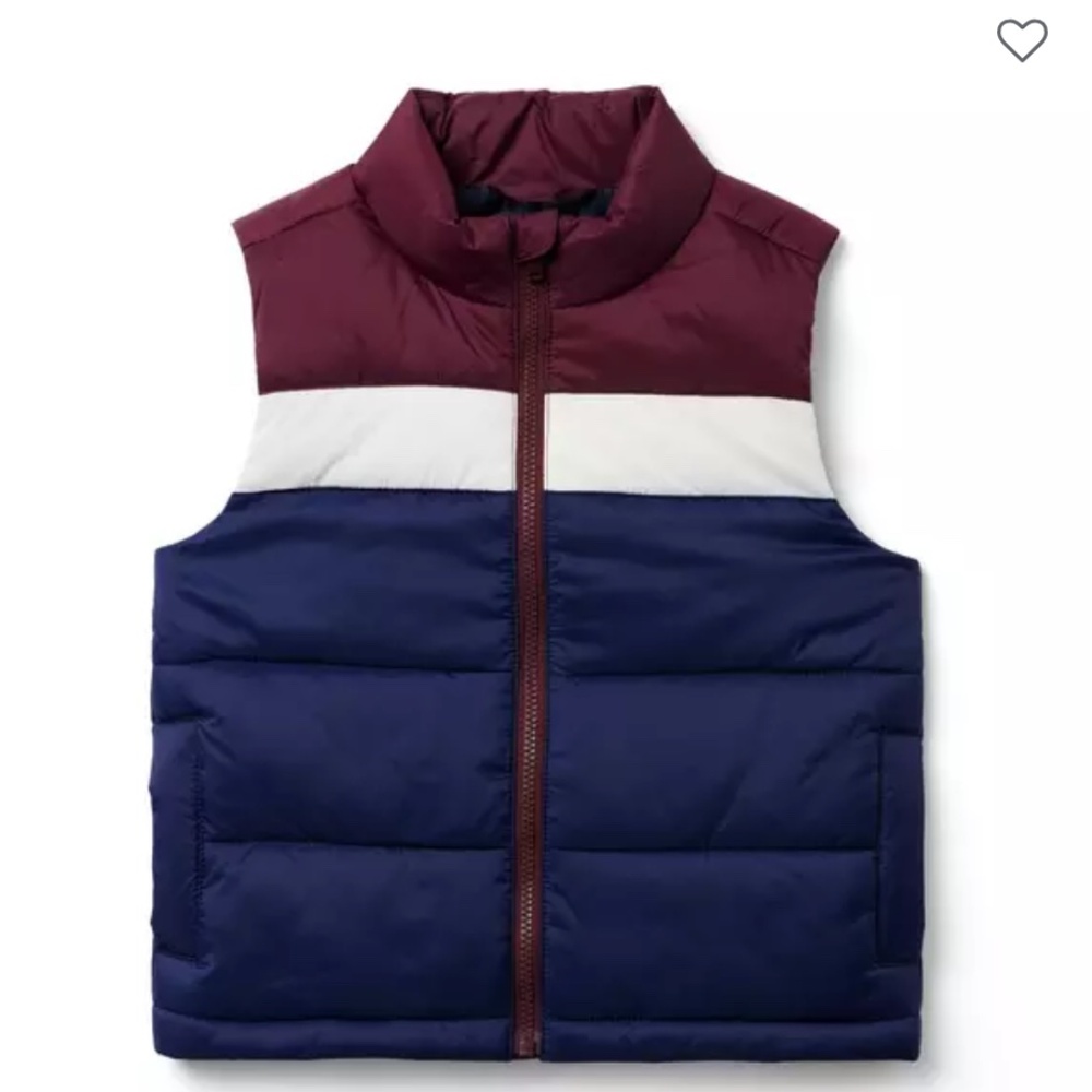 The Lakeside Puffer Vest 6/12M NWT
